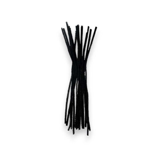 Picture of CRAFT PIPE CLEANERS BLACK 30CM - 15PK